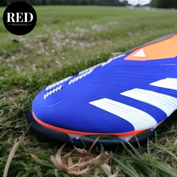 Adidas Predator Elite LL SG  IF6318 Blue Orange Laceless Soccer - Men\'s Sz 11.5